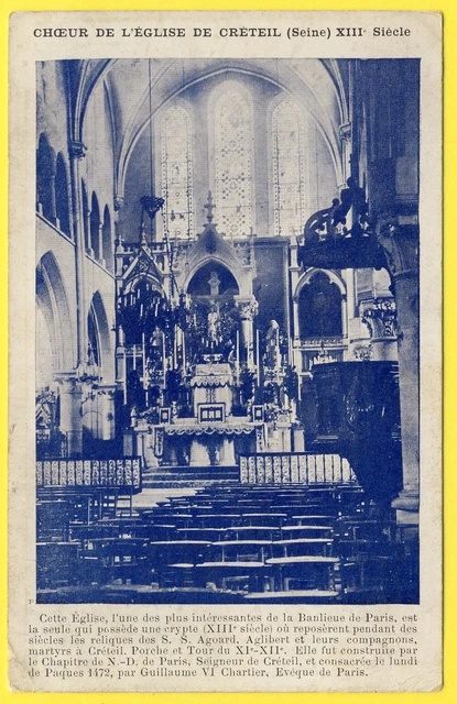 cpa not common 94 - CRETEIL (Val de Marne) interior of the church choir