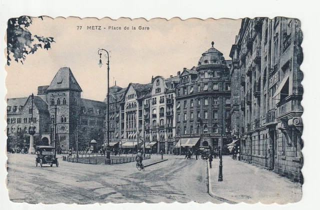 METZ  - Moselle - CPA 57 - Places - Place de la Gare - Restaurant de l' Union