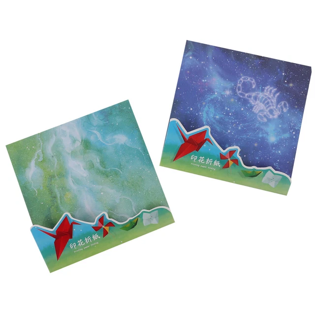 100 Pcs Paper Jam Pearlescent Handmade Origami Papers Beginners Set