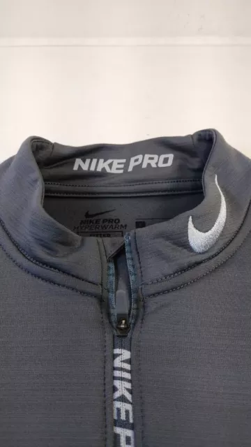 Nike Pro Hyperwarm Shirt Mens Large Gray 1/4 Zip Long Sleeve Henley Golf Dri-Fit 2