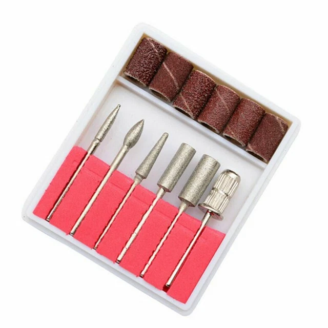SPTHTHHPY Punte Fresa Unghie, 10pcs Kit trapano elettrico per unghie 3/32Lime per unghie elettriche in ceramica Set manicure elettrico Set manicure Pedicure Uso domestico