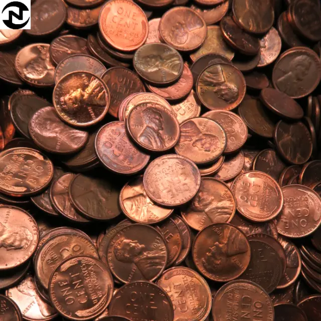 AU-BU Lincoln Wheat Penny Cent Roll ~ Mixed 1930's-1950's ~ 50 Coins + BONUS 2