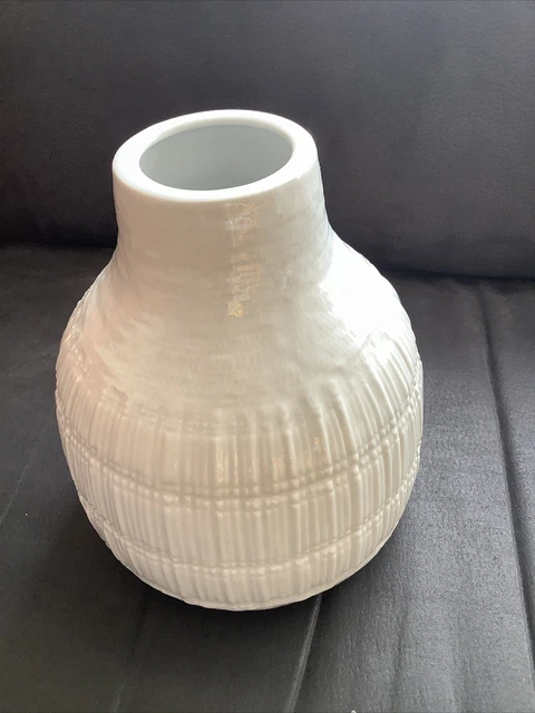 Spannende Rosenthal Vase Weiss Alt Bild