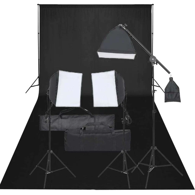 Kit per Studio Fotografico con Set di Luci e Fondale 5199397