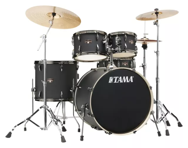 Tama IP52H6WBN-BOB Imperialstar Drumkit Blacked Out Black Drums Becken Ständer