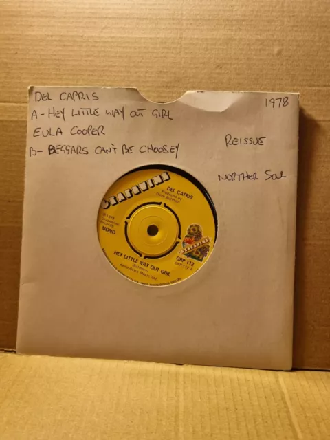 7". northern soul. DEL CAPRIS / EULA COOPER. 1979. SPLIT SINGLE. reissue.