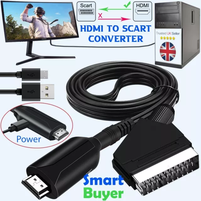 MSX computer to HDMI TV adapter kit. RGB SCART cable, Converter unit & HDMI  lead
