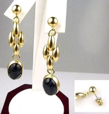 CANNA Pendientes Círculo Unoaerre de Oro Amarillo 18KT Canna Diseñador Gruesa 
