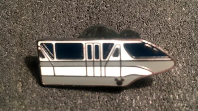 Disney Pins Monorail Silver Wdw Hidden Mickey Pin.