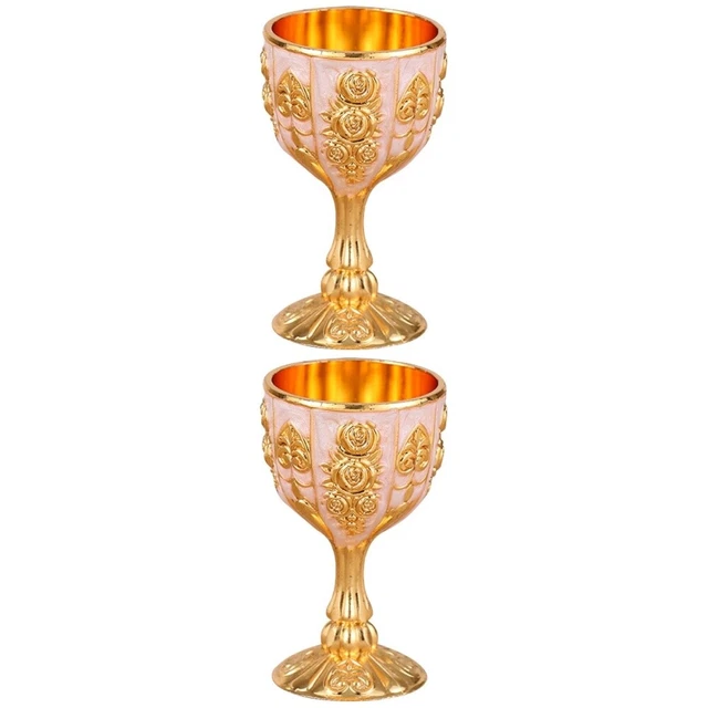 2x délicat décoratif gobelet pour vin quotidien alcool