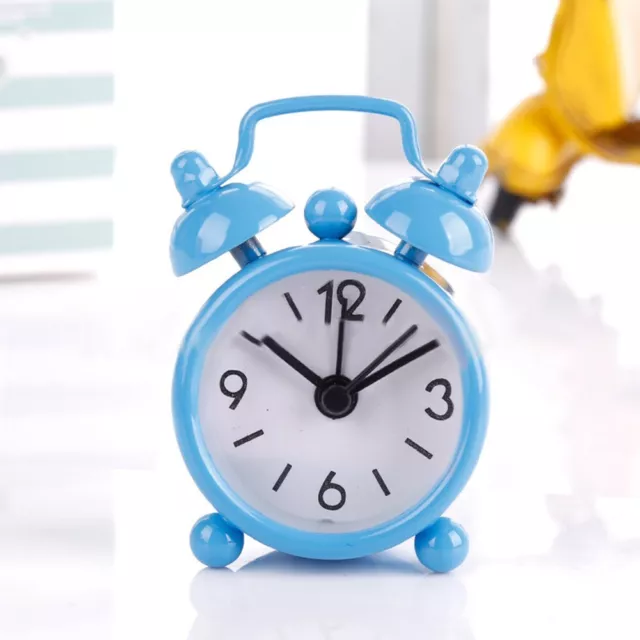 Chic Metal Double Bell Alarm Clock for Bedside Minimal Sound Maximum Style