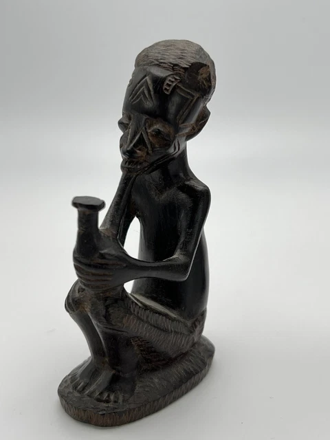 MAKONDE Tribe TANZANIA Hand Carved Ebony Nat Wood AFRICAN ART STATUEs Lot Of 2 3