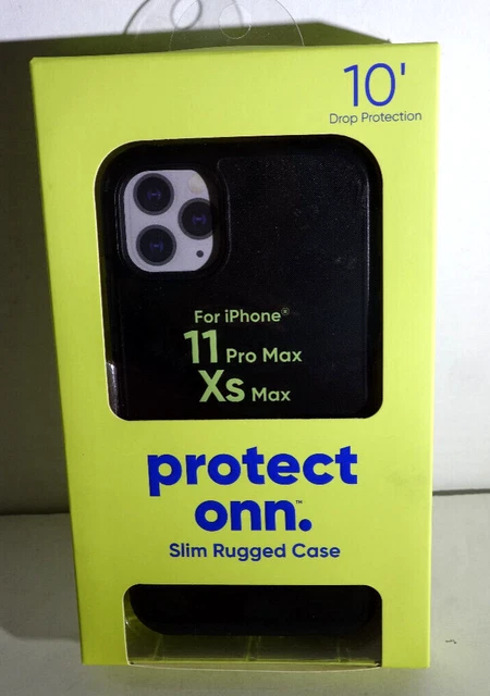 Onn 10 ft Drop Protection Slim Rugged Phone Case for iPhone 11 Pro Max & Xs Max
