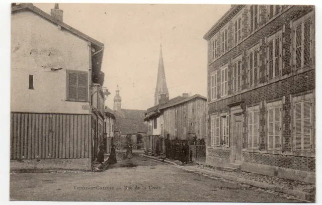 VIENNE LE CHATEAU - Marne - CPA 51 - la rue de la croix