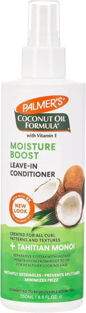 Palmers Coconut Oil Formula-Moisture Boost-Leave In Conditioner 250ml UK Seller