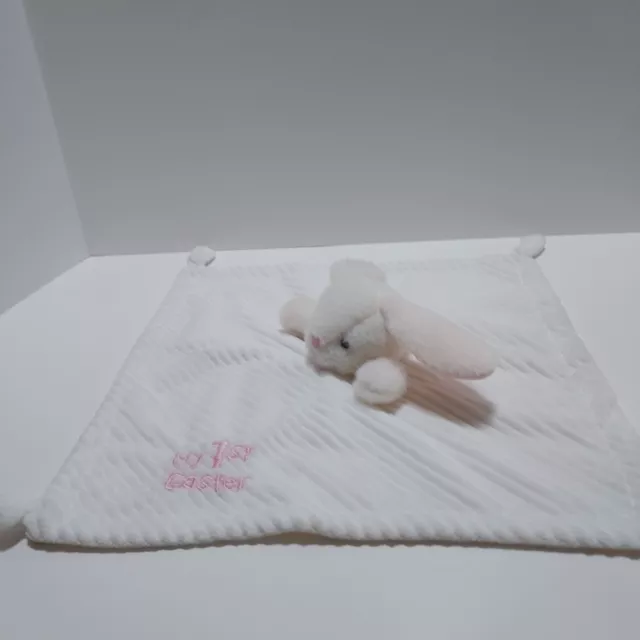Easter  bunny lovey  6 to 12 months white with pink ears My 1st Easter plush