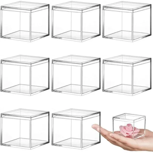 Mini Acrylic Boxes Food Candy Storage Container  Wedding Favor Party Decor