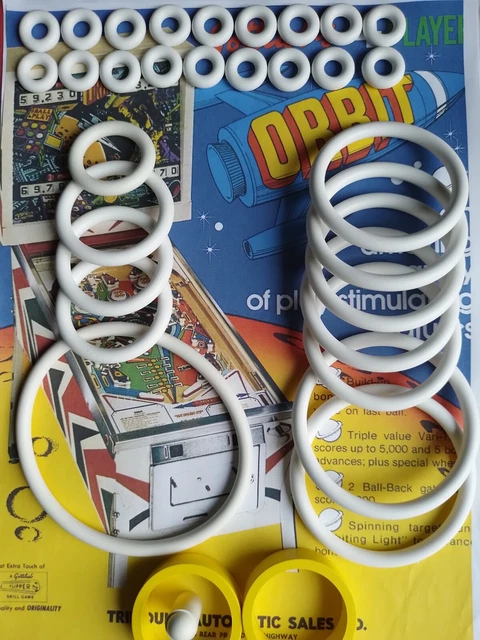 Kit élastiques Et Doigt De Batteur Jaune Pour Flipper Gottlieb Totem - Neuf
