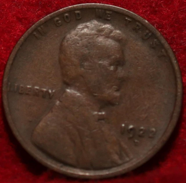 1922-D Denver Mint Copper Lincoln Wheat Cent