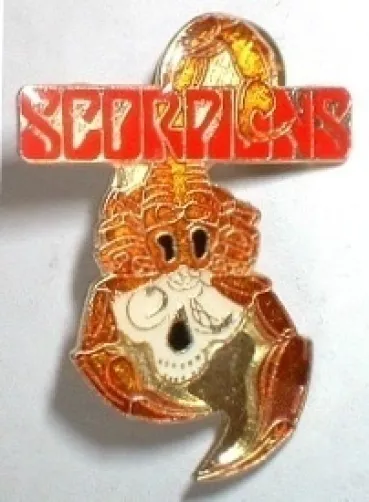 THE SCORPIONS 'SCORPION' resin lapel badge, vintage 80's item