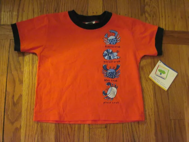 Boutique Mulberribush Blue, Hermit, Fiddler and Plaid Crab T-Shirt Boy's 18M NWT