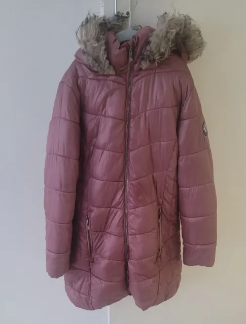 NEXT Girls Bronze Pink Padded Hooded Coat Jacket Age 10 Years BNWT