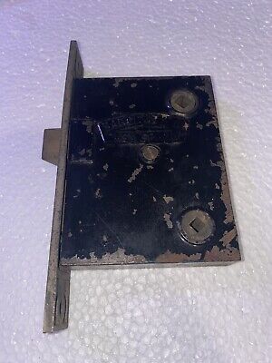 Antique Sargent Easy Spring Private Lock  Brass Faceplate chrome plated