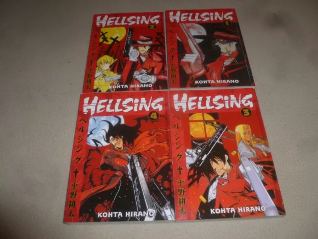 Hellsing Hirano Kohta Manga Book Japan Lot Volumes 1 2 3 4 Dark Horse English >