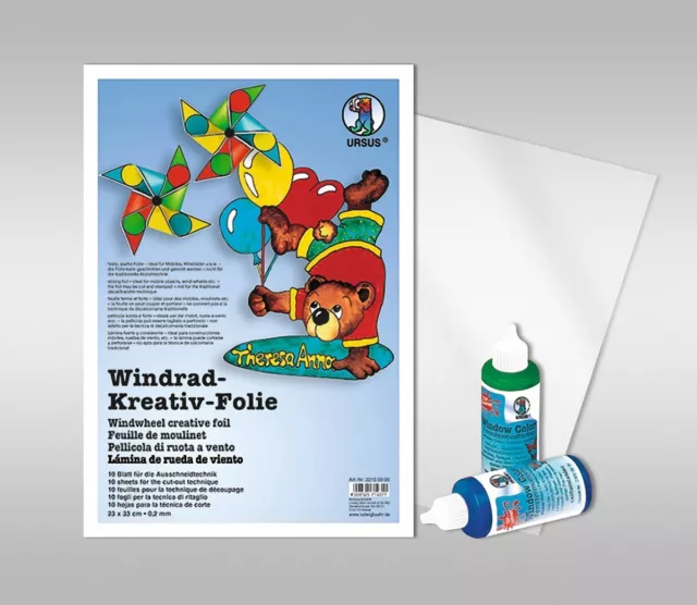 URSUS Windrad-Window Color FOLIE 5 Blatt 33x46cm 0,2mm URSUS Windrad-Window Color FOLIE 5 Blatt 33x46cm 0,2mm