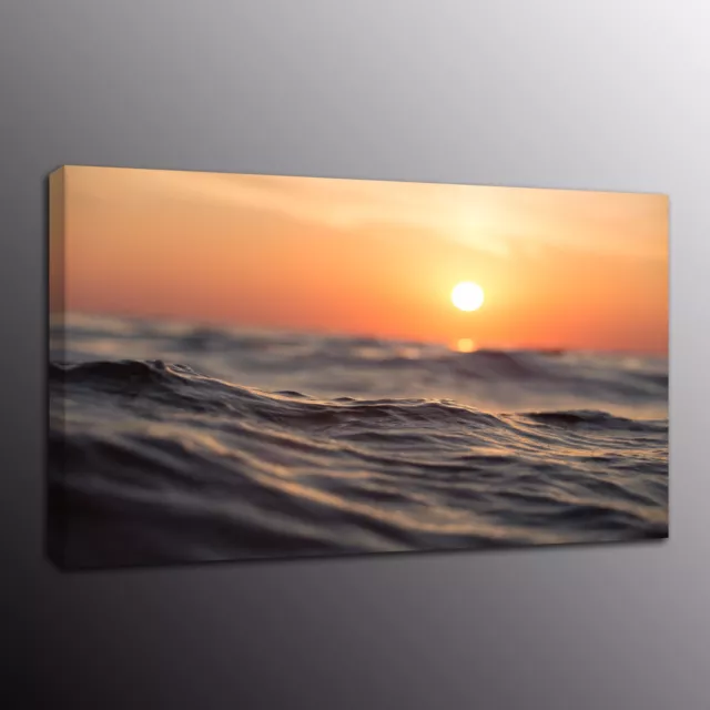 HD Canvas Prints Ocean SunRise Painting Picture Home Decor Wall Art