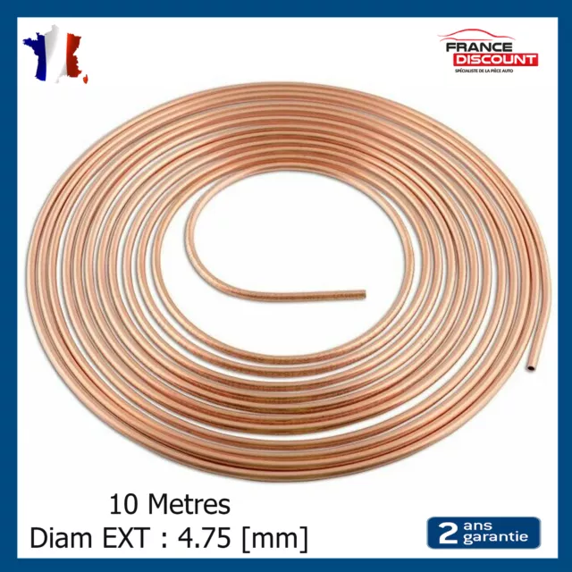 Tuyau De Cuivre De Frein 4.75Mm Longueur 10 Metre