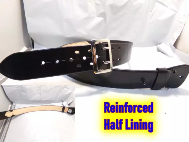 #34HL PB Size 32" TRIPLE K LEATHER 2.25" Police Duty Belt - Chromed Buckle