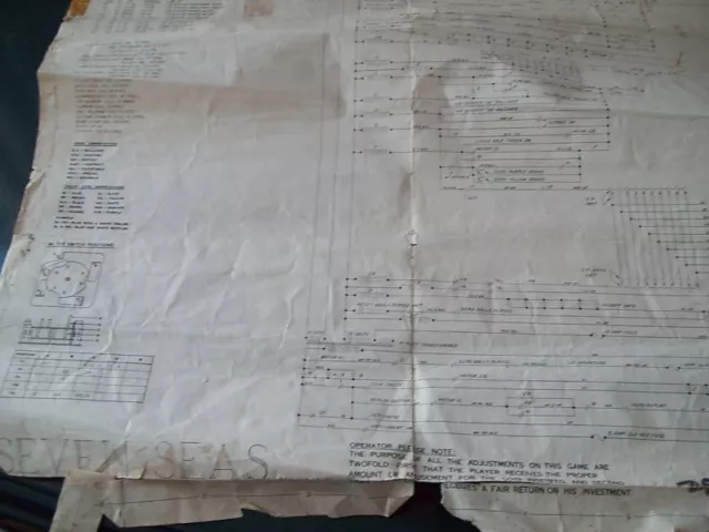 Seven Seas Pinball Original Schematics by Gottlieb