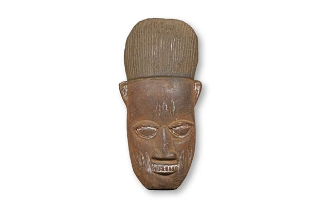 Decorative Yoruba Style Wall Mask 10" - Nigeria - African Art