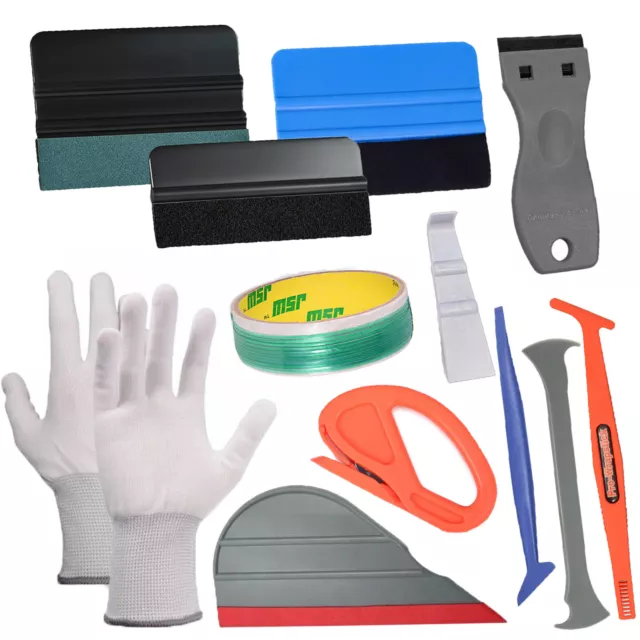 Window Tint Kit Vinyl Wrap Tools Felt Squeegee 5M Finish Line Tape Car Wrap Tool