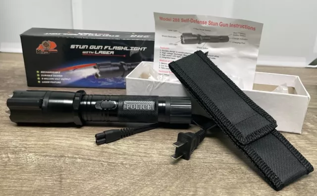 Kentucky Tactical STUN GUN Electric TYPE 288 LED LASER Police Style Self Defense 2
