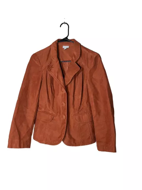 J. Jill Women’s Burnt Orange Rust Blazer Size 4 Petite