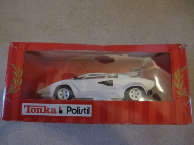 Tonka Polistil Lamborghini countach white 1/16