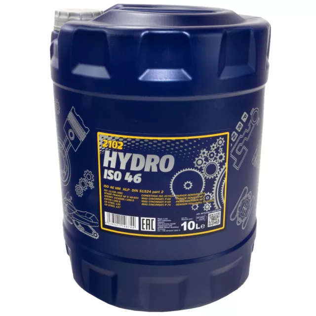Hydrauliköl Mannol Hydro ISO 46 10 Liter Hydraulikflüssigkeit HLP46 Öl DIN51524