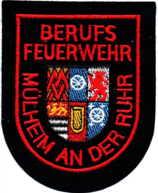 Ärmelabzeichen Berufsfeuerwehr Mülheim an der Ruhr - rot auf schwarz