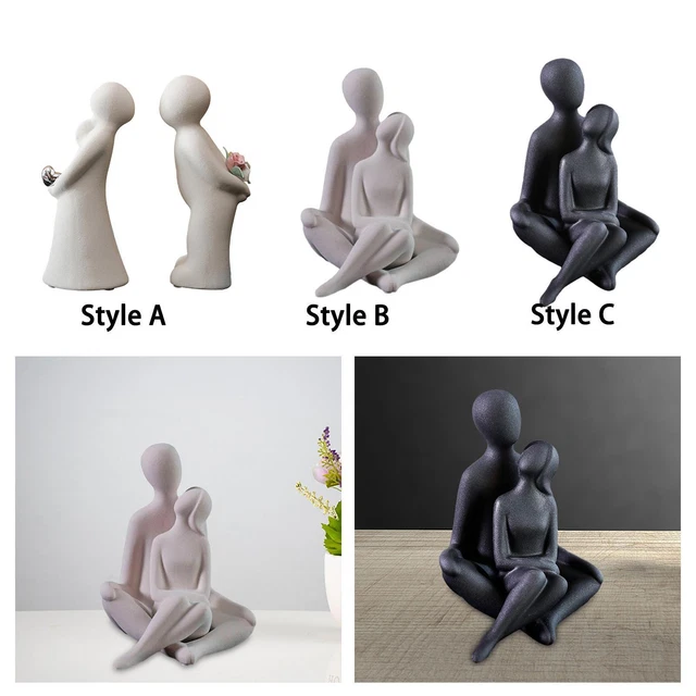 Figurine de Couple, ornement de bureau, Collection en céramique, Sculpture