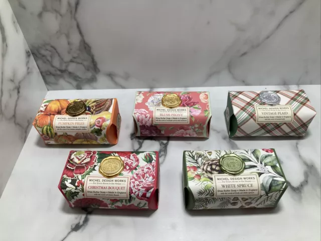5 Michel Design Works Large 8.7 oz Artisanal Bar Bath Soaps