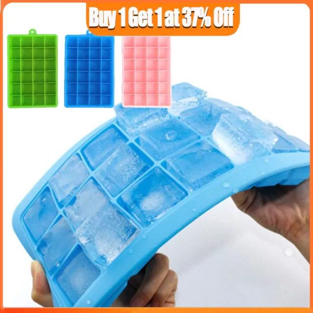 24 Grid Silicone Ice Cube Mold Big Square Ice Cube Tray Mold DIY Ice Cube Maker
