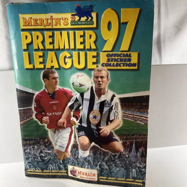 Merlin Premier League 97 1997 Football Sticker Album Book - Over 50% Completed