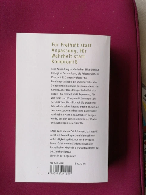 - ERKÄMPFTE FREIHEIT - Zust. sehr gut Erinnerungen von Hans  Küng, Pieper 2