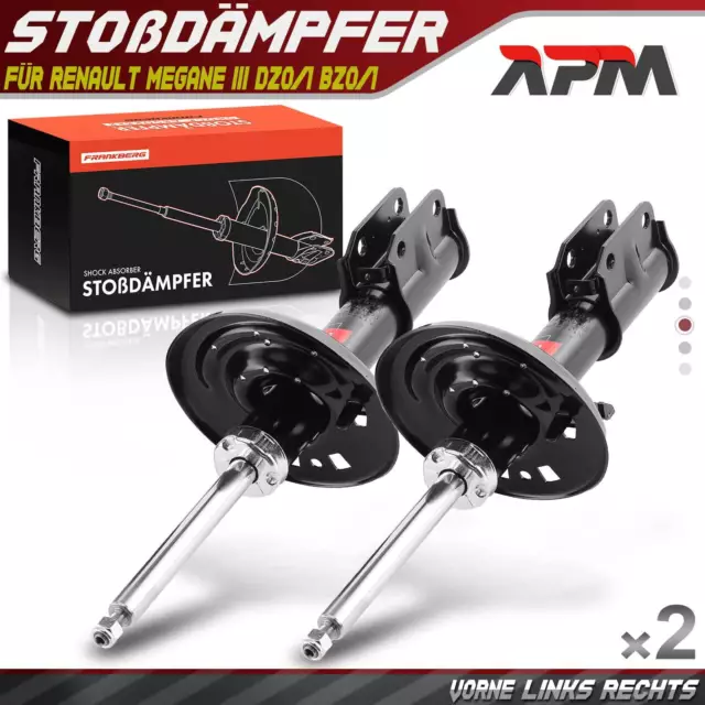 2x Stoßdämpfer Federbein Vorne Links Rechts für Renault Megane III DZ0/1 BZ0/1