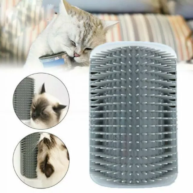 Pet Cat Grooming Comb Self Groomer Brush Wall Corner Catnip Toys Grooming Hair