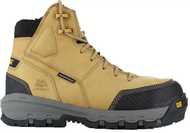 Caterpillar Device Waterproof Composite Toe Mens Comfort Work Boots - Leather