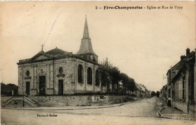 CPA AK FERE-CHAMPENOISE - Church and Street of VITRY (364337)