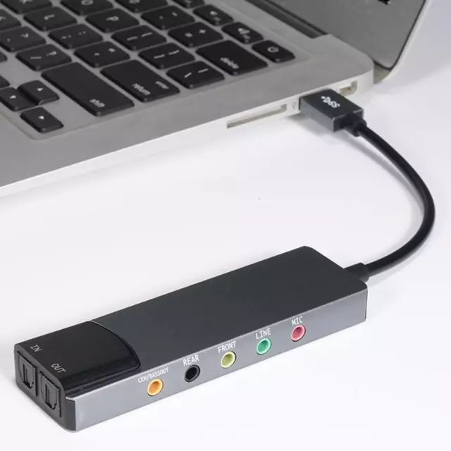 USB Sound Card 7.1 5.1 Channel External Audio Card SPDIF Optical for PC Com GX